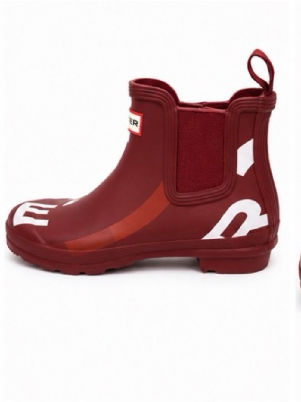 Women’s Hunter Burgundy Chelsea Logo Rain Boots - Picture 6 of 6